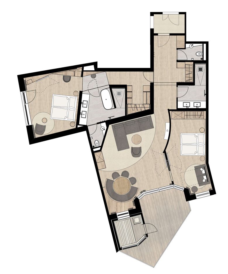 Grundriss Wellnesssuite Deluxe