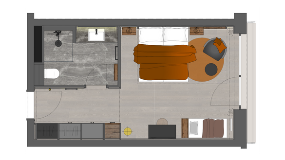 Doppelzimmer "Deluxe" Grundriss #1